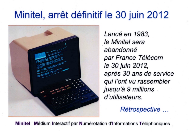 Les Services Minitel: Arret des services en juin 2012